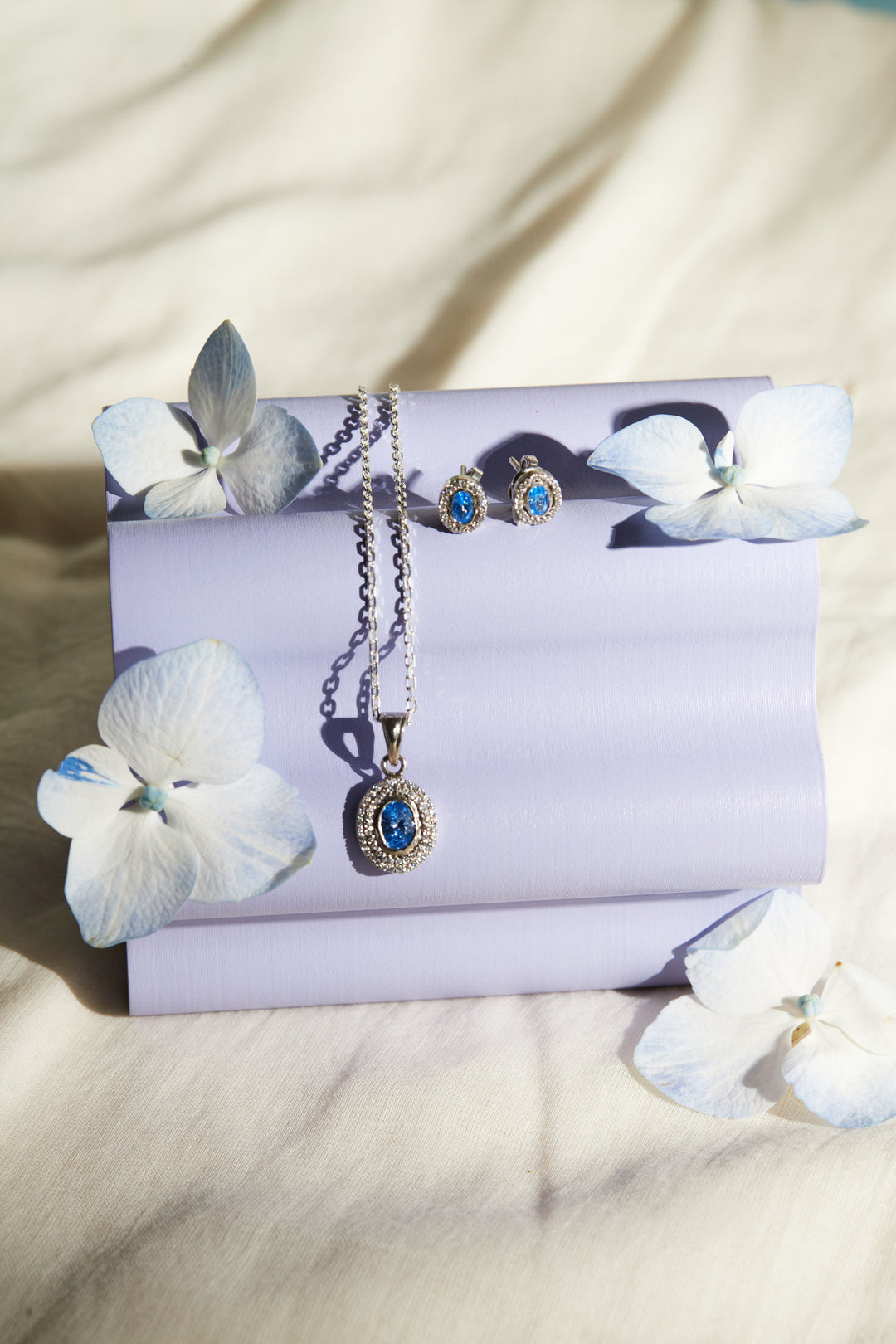 Sapphire blue jewelry, sterling silver jewelry, Sapphire cz stones