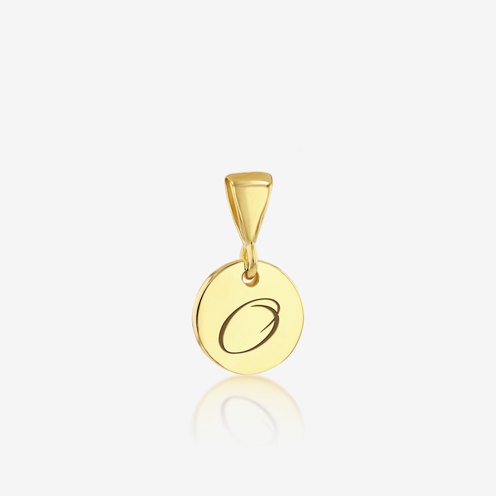 ADD on Initial Cursive Engraved Pendant ONLY 14K 925 Gold Vermeil