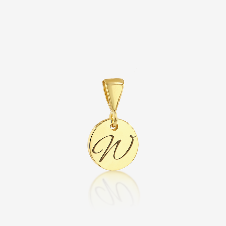 ADD on Initial Cursive Engraved Pendant ONLY 14K 925 Gold Vermeil