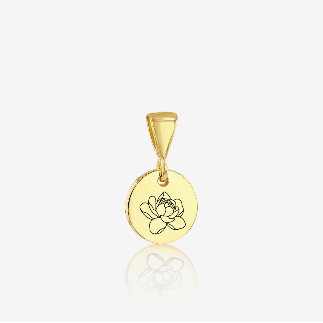 ADD on Initial Cursive Engraved Pendant ONLY 14K 925 Gold Vermeil