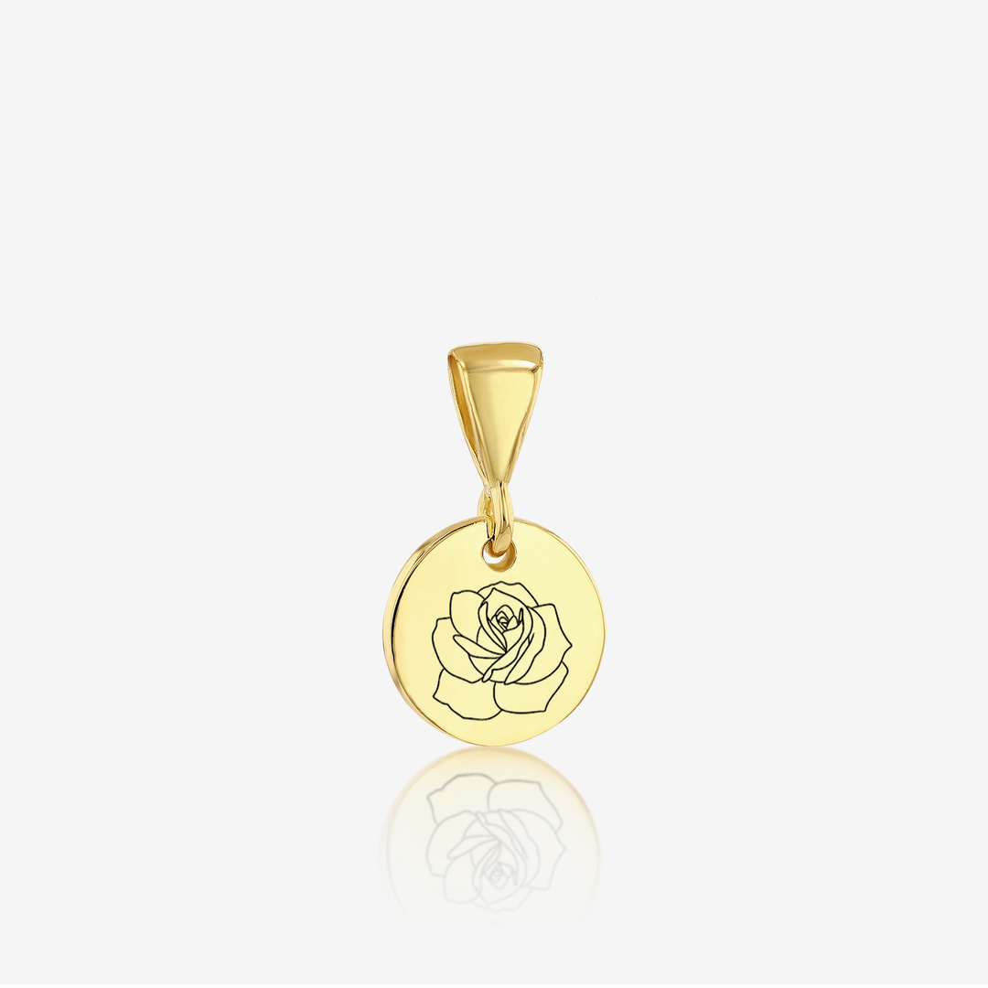 ADD on Initial Cursive Engraved Pendant ONLY 14K 925 Gold Vermeil