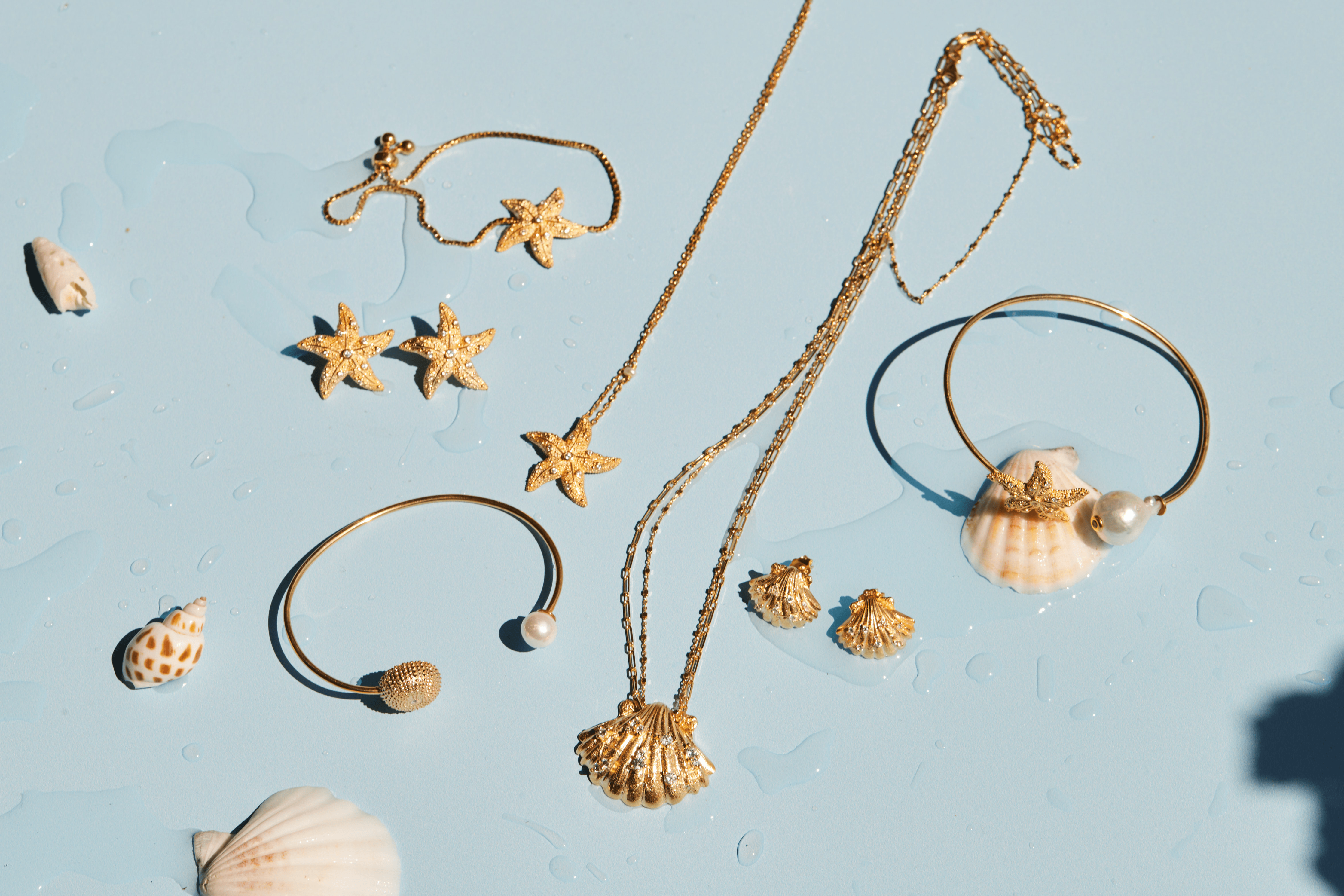 Summer Gold - Ocean Inspired Jewelry, gold plated jewelry, necklaces, bracelets, earrings