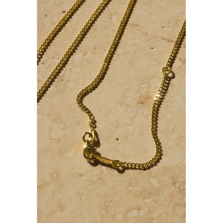 G Initial Cursive Engraved Pendant Necklace 14K 925 Gold Vermeil - Ema Jewels