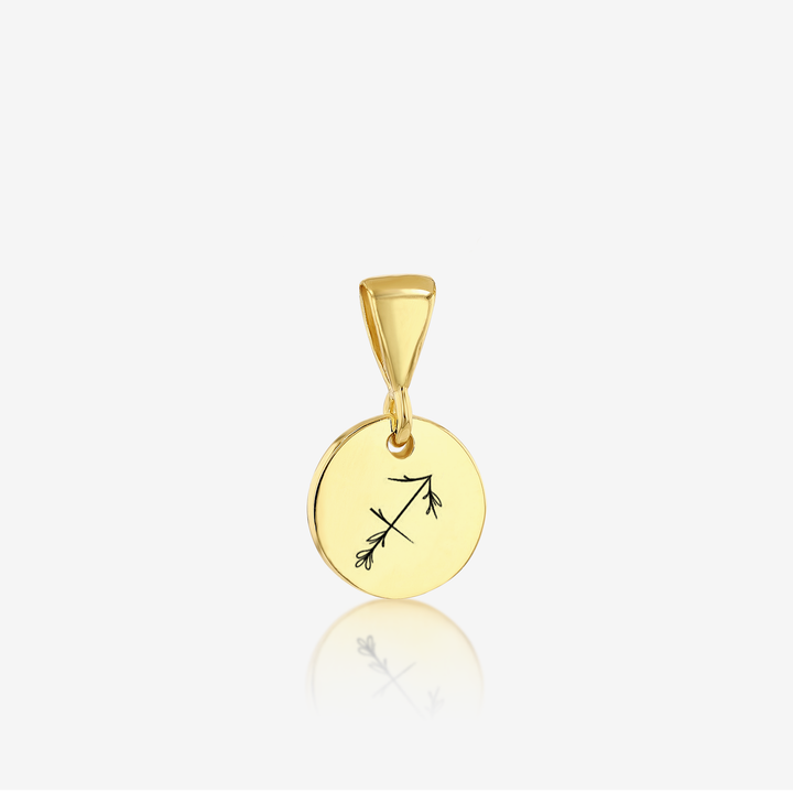 ADD on Initial Cursive Engraved Pendant ONLY 14K 925 Gold Vermeil