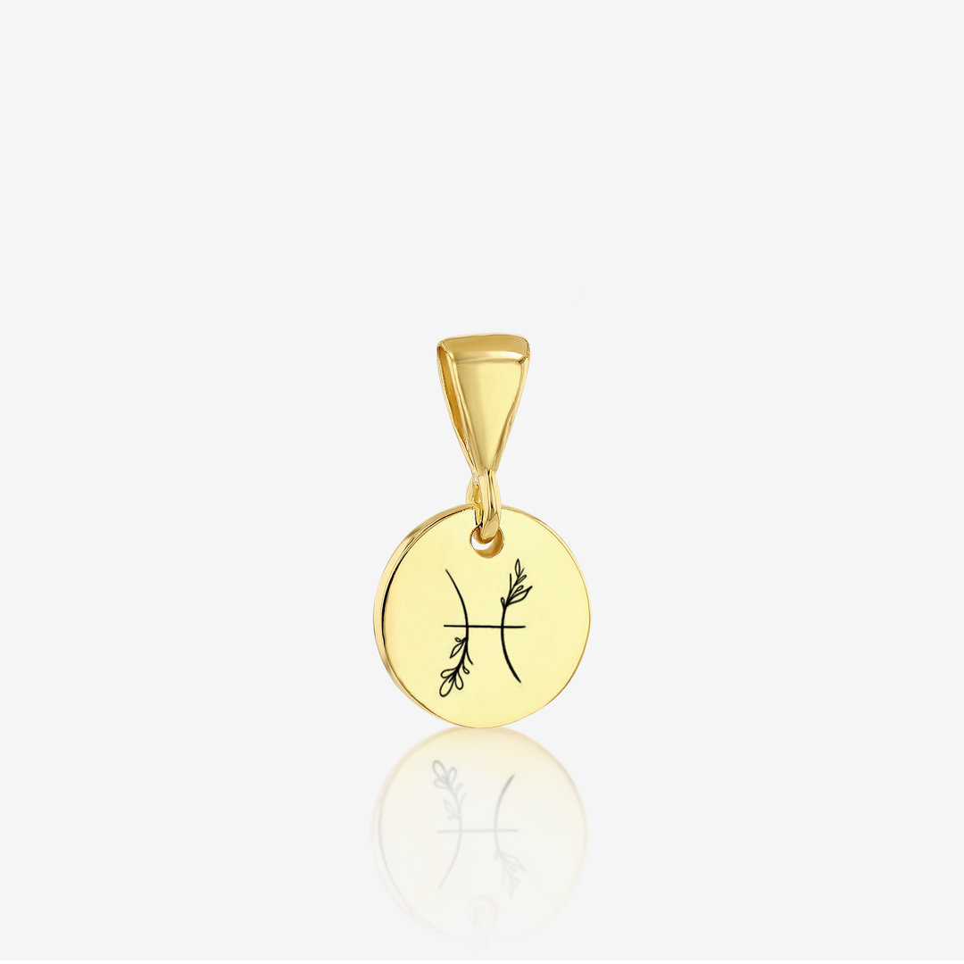 ADD on Initial Cursive Engraved Pendant ONLY 14K 925 Gold Vermeil