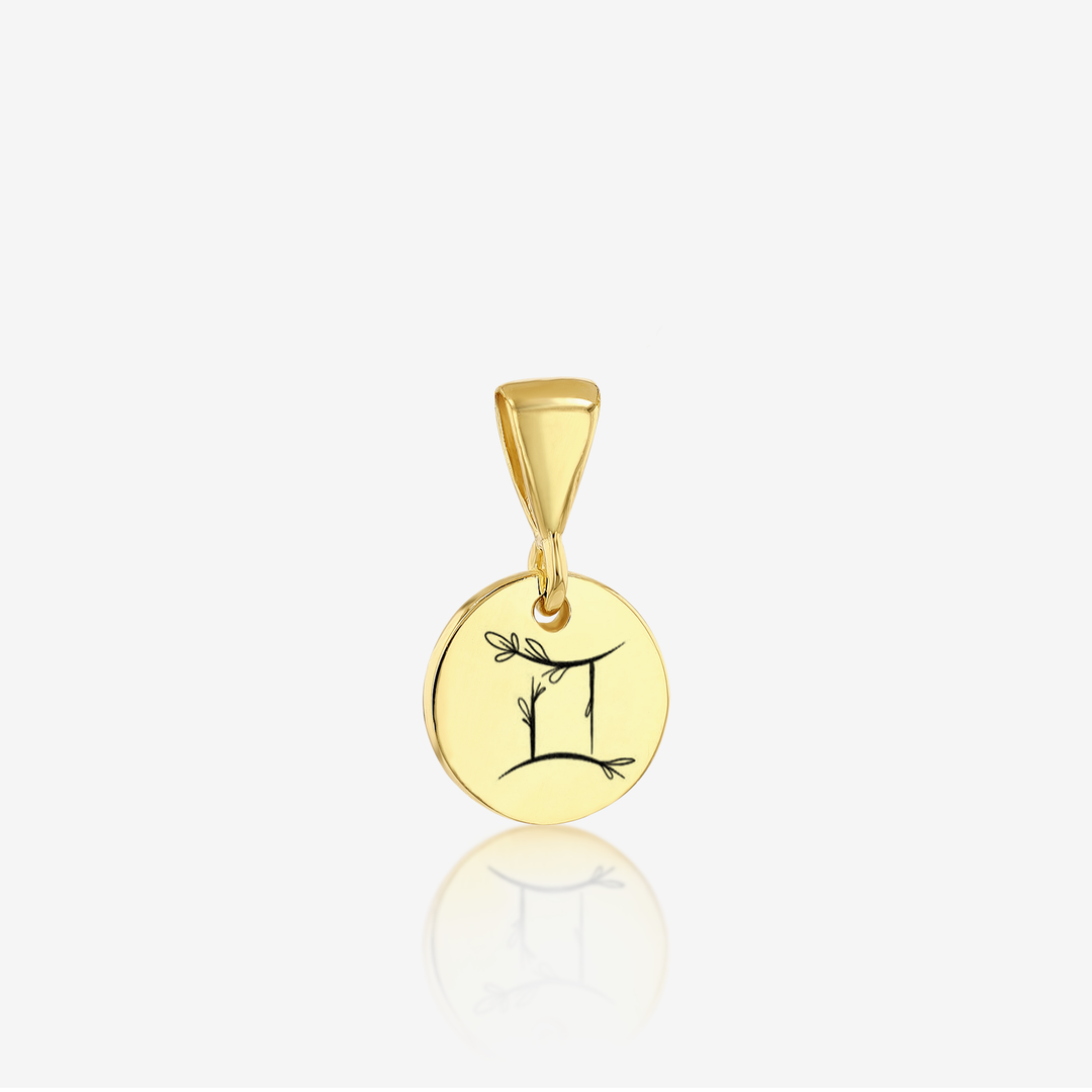 ADD on Initial Cursive Engraved Pendant ONLY 14K 925 Gold Vermeil