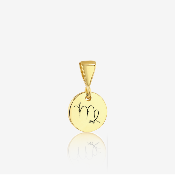 ADD on Initial Cursive Engraved Pendant ONLY 14K 925 Gold Vermeil