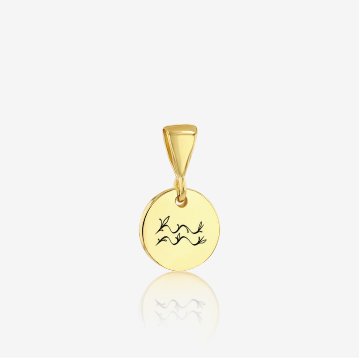 ADD on Initial Cursive Engraved Pendant ONLY 14K 925 Gold Vermeil