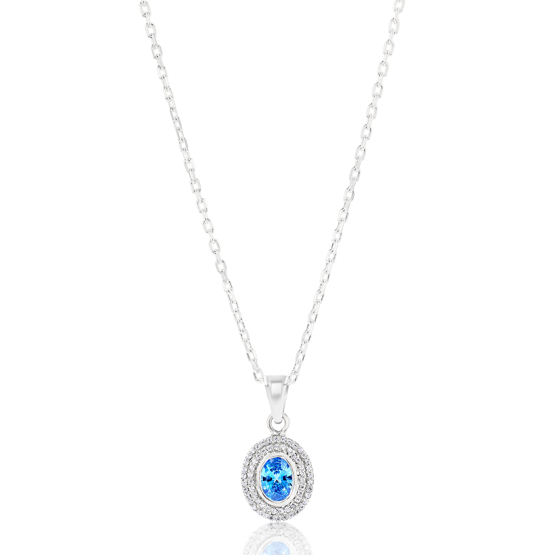Hebe Sapphire Sterling Silver Necklace