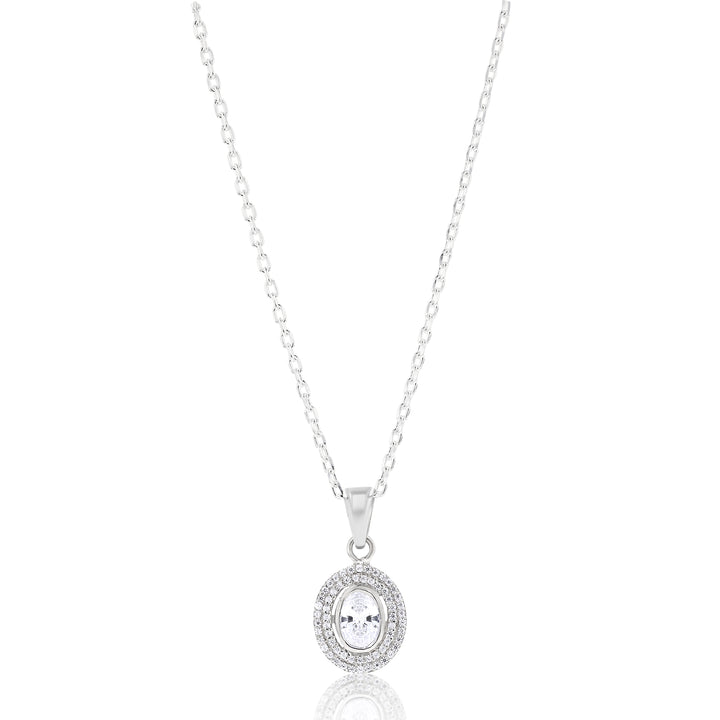Hebe Crystal Sterling Silver Necklace