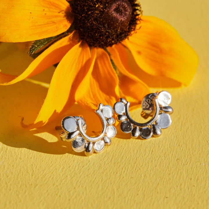 Alcyone Sterling Silver Earrings - Ema Jewels