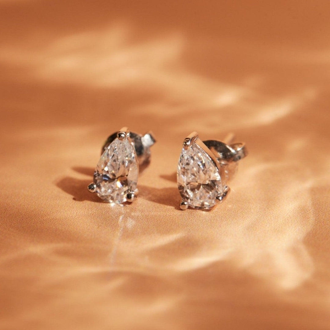 Aletheia Crystal Sterling Silver Earrings - Ema Jewels