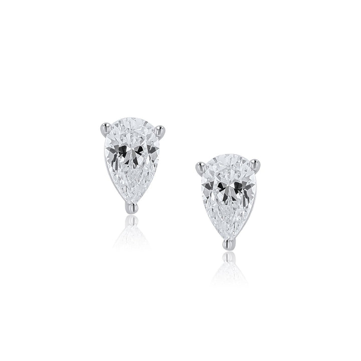 Aletheia Crystal Sterling Silver Earrings. - Ema Jewels
