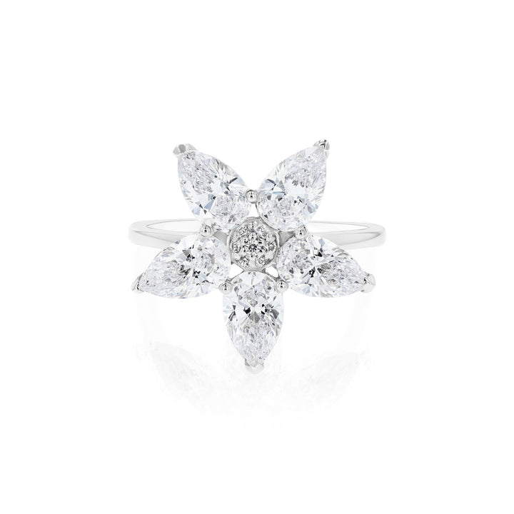 Aletheia Crystal Sterling Silver Ring - Ema Jewels