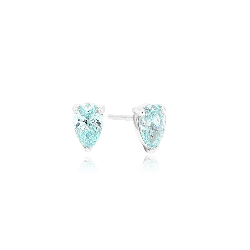 Aletheia Light Azure Sterling Silver Earrings - Ema Jewels