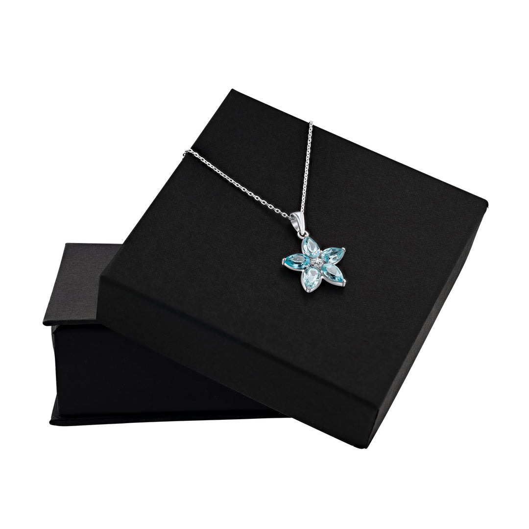 Aletheia Light Azure Sterling Silver Necklace - Ema Jewels