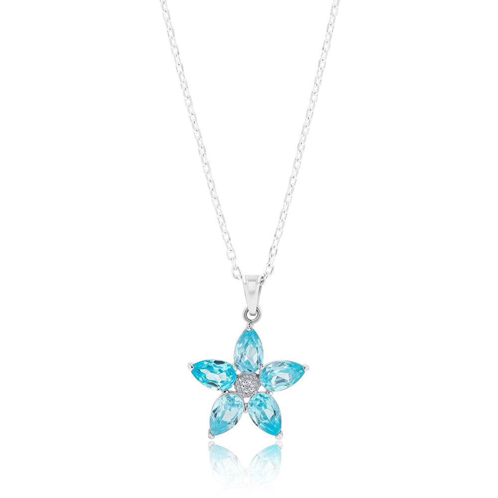 Aletheia Light Azure Sterling Silver Necklace - Ema Jewels