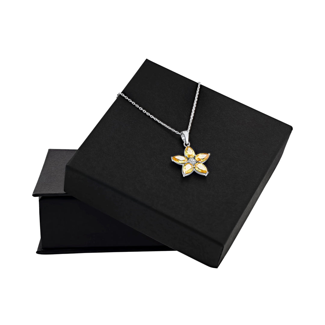 Aletheia Light Sunflower Sterling Silver Necklace - Ema Jewels