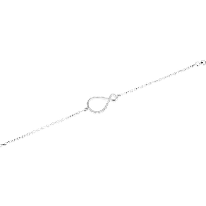 Aperion Crystal Infinity Sterling Silver Bracelet - Ema Jewels