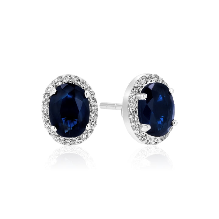 Bia Sapphire Sterling Silver Earrings - Ema Jewels