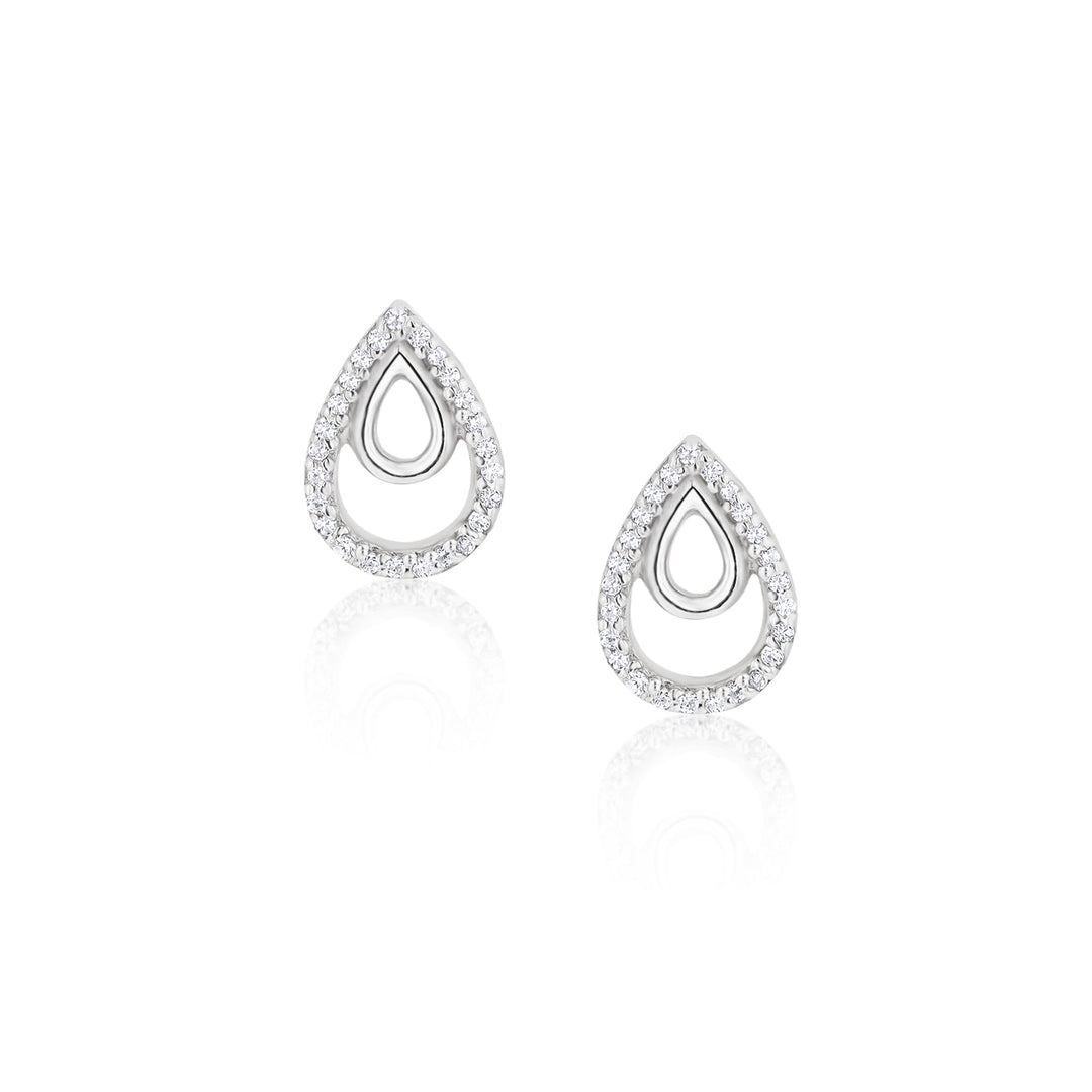 Brizo Tear Drop Sterling Silver Earrings - Ema Jewels
