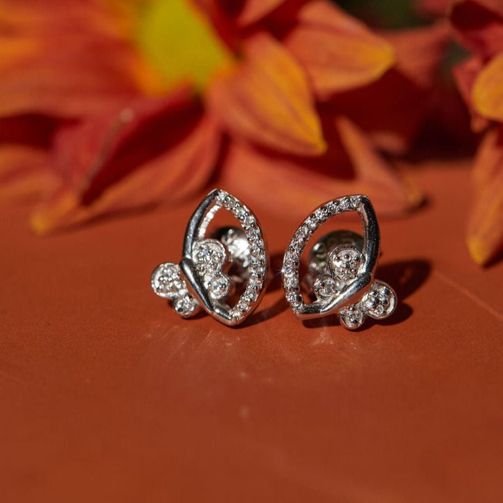 Cybele Butterfly Bracelet and Styx Crystal Sterling Silver Earrings SET - Ema Jewels