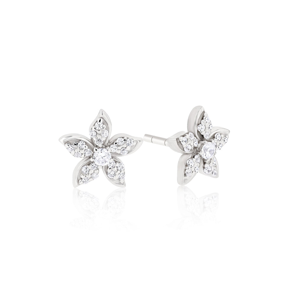 Eros Crystal Sterling Silver Earrings - Ema Jewels