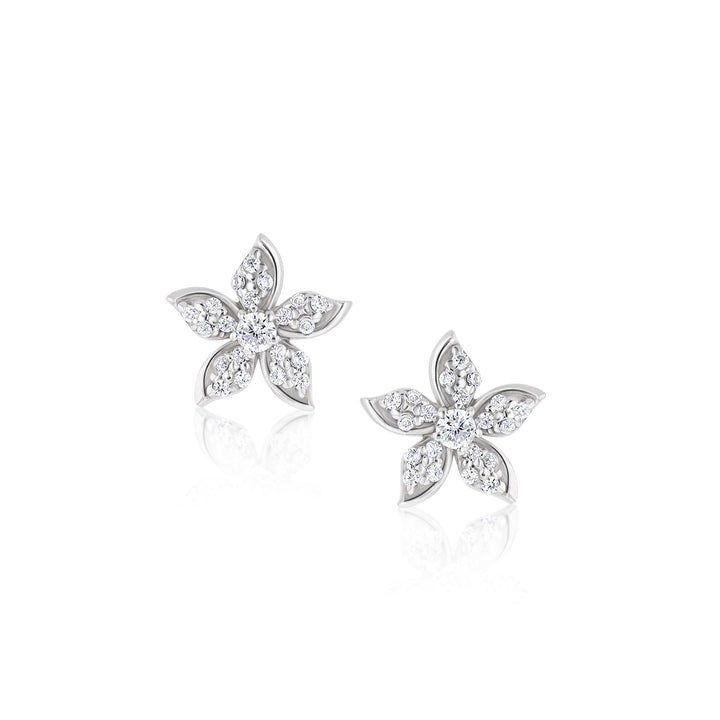 Eros Crystal Sterling Silver Earrings - Ema Jewels
