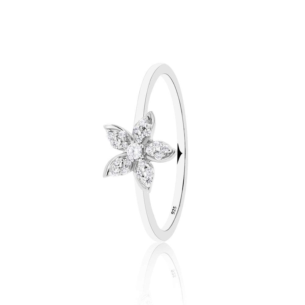 Eros Crystal Sterling Silver Ring - Ema Jewels