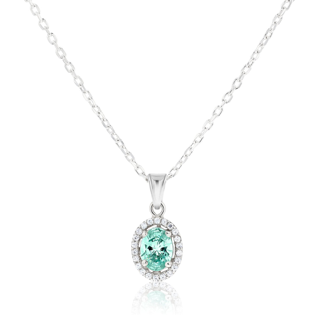 Euterpe Light Azure Sterling Silver Necklace - Ema Jewels