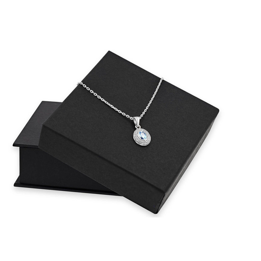 Hebe Sapphire Sterling Silver Necklace - Ema Jewels