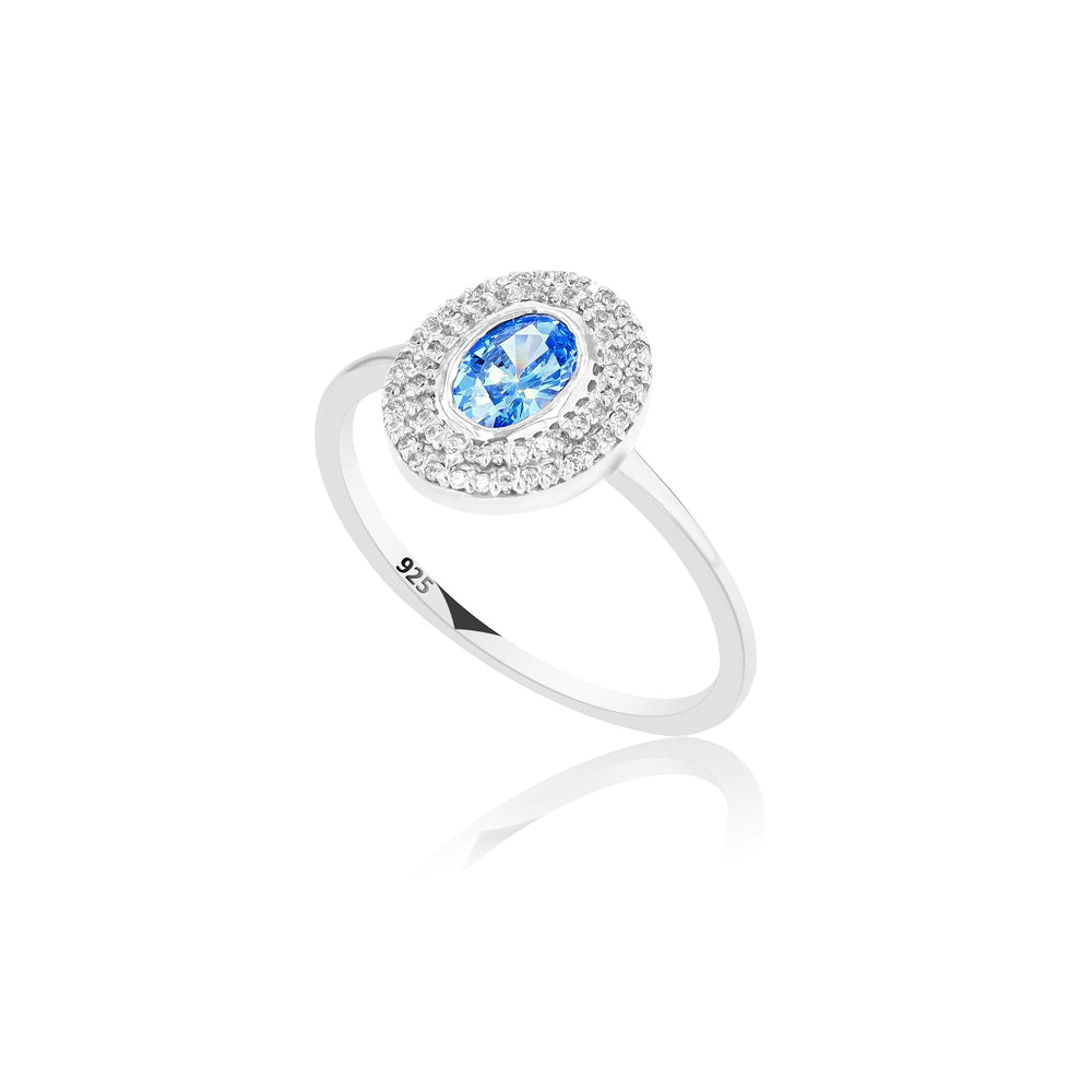 Hebe Sapphire Sterling Silver Ring - Ema Jewels
