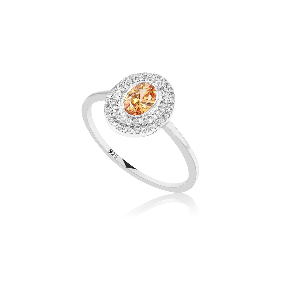 Hebe Sunflower Sterling Silver Ring - Ema Jewels