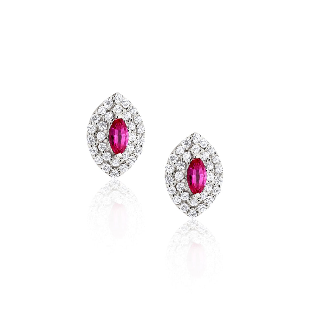 Hecate Fuchsia Sterling Silver Earrings - Ema Jewels