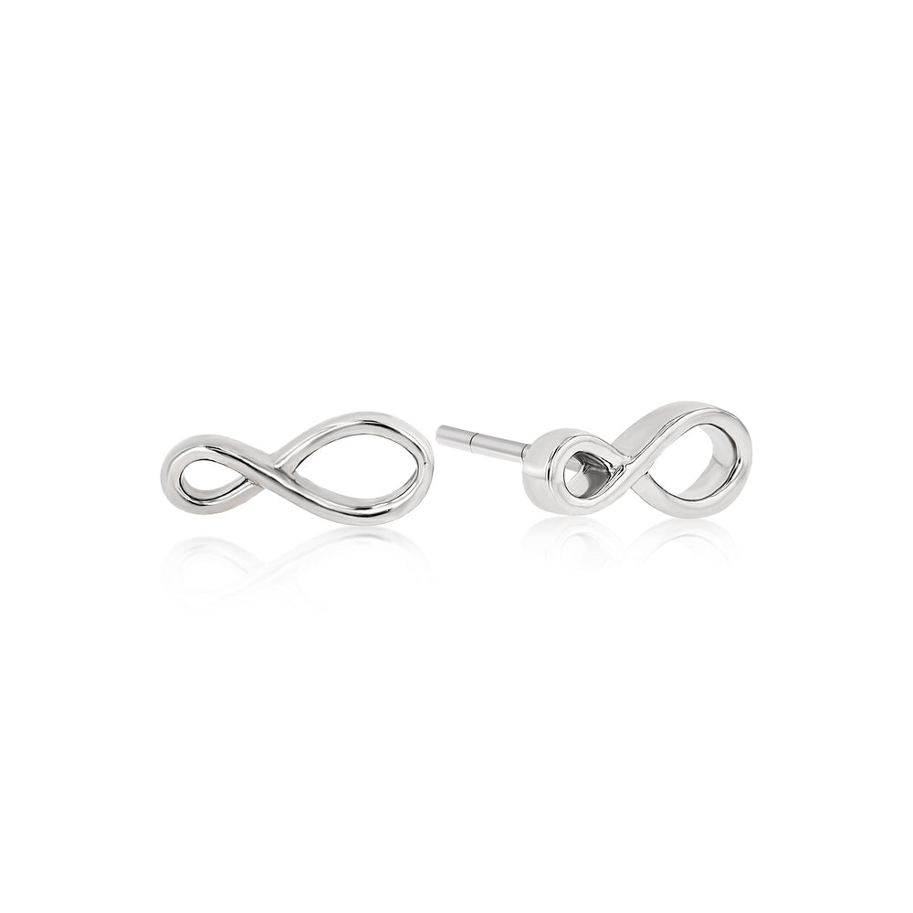 Lachesis Infinity Sterling Silver Earrings - Ema Jewels