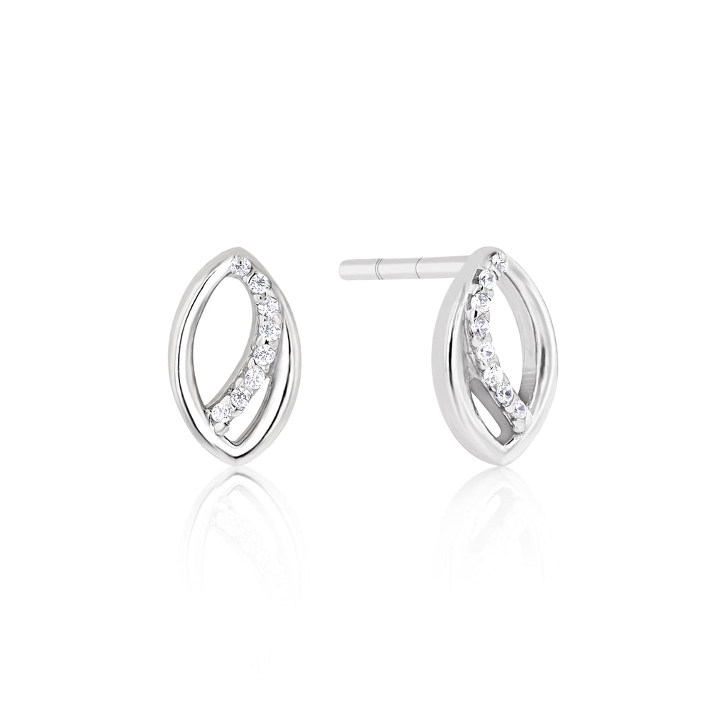 Melpomene Crystal Sterling Silver Earrings - Ema Jewels