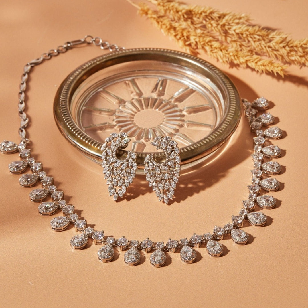 Pegasus Winged Crystal Sterling Silver Earrings - Ema Jewels
