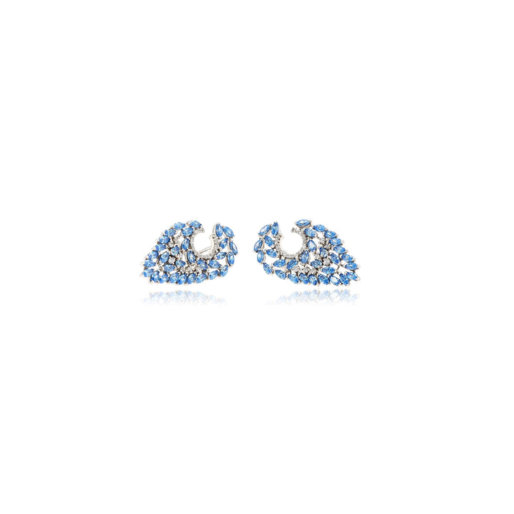 Pegasus Winged Sapphire Sterling Silver Earrings. - Ema Jewels