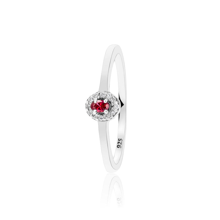 Penelope Fuchsia Sterling Silver Ring - Ema Jewels