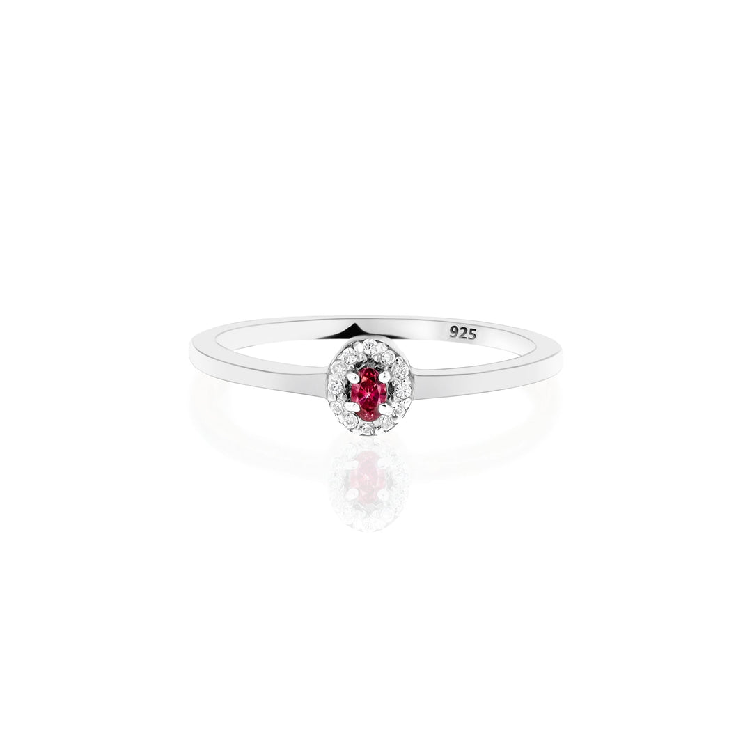 Penelope Fuchsia Sterling Silver Ring - Ema Jewels