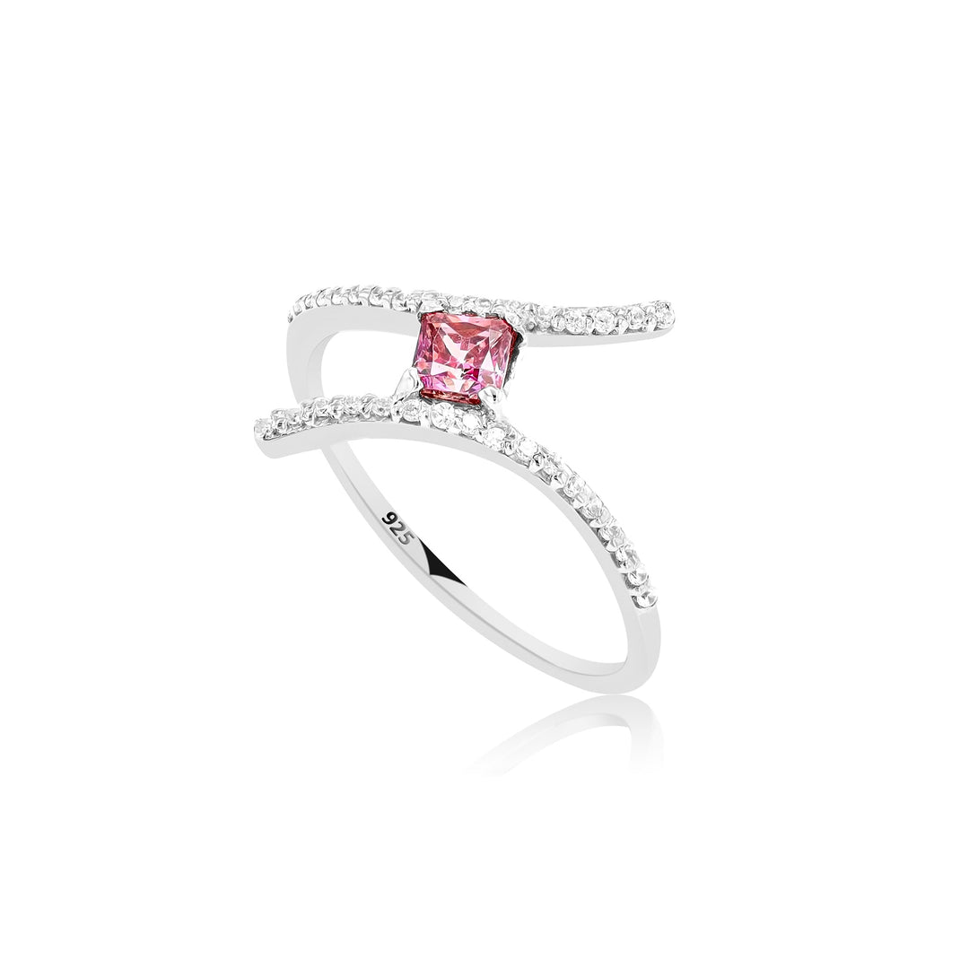 Phoebe Fuchsia Sterling Silver Ring - Ema Jewels