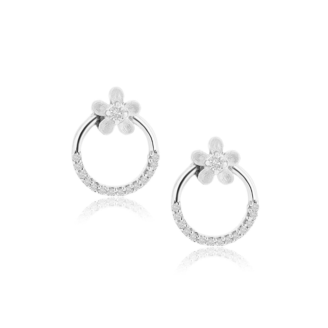 Polyhymnia Crystal Sterling Silver Earrings - Ema Jewels