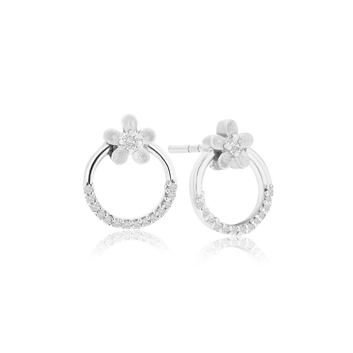 Polyhymnia Crystal Sterling Silver Earrings - Ema Jewels