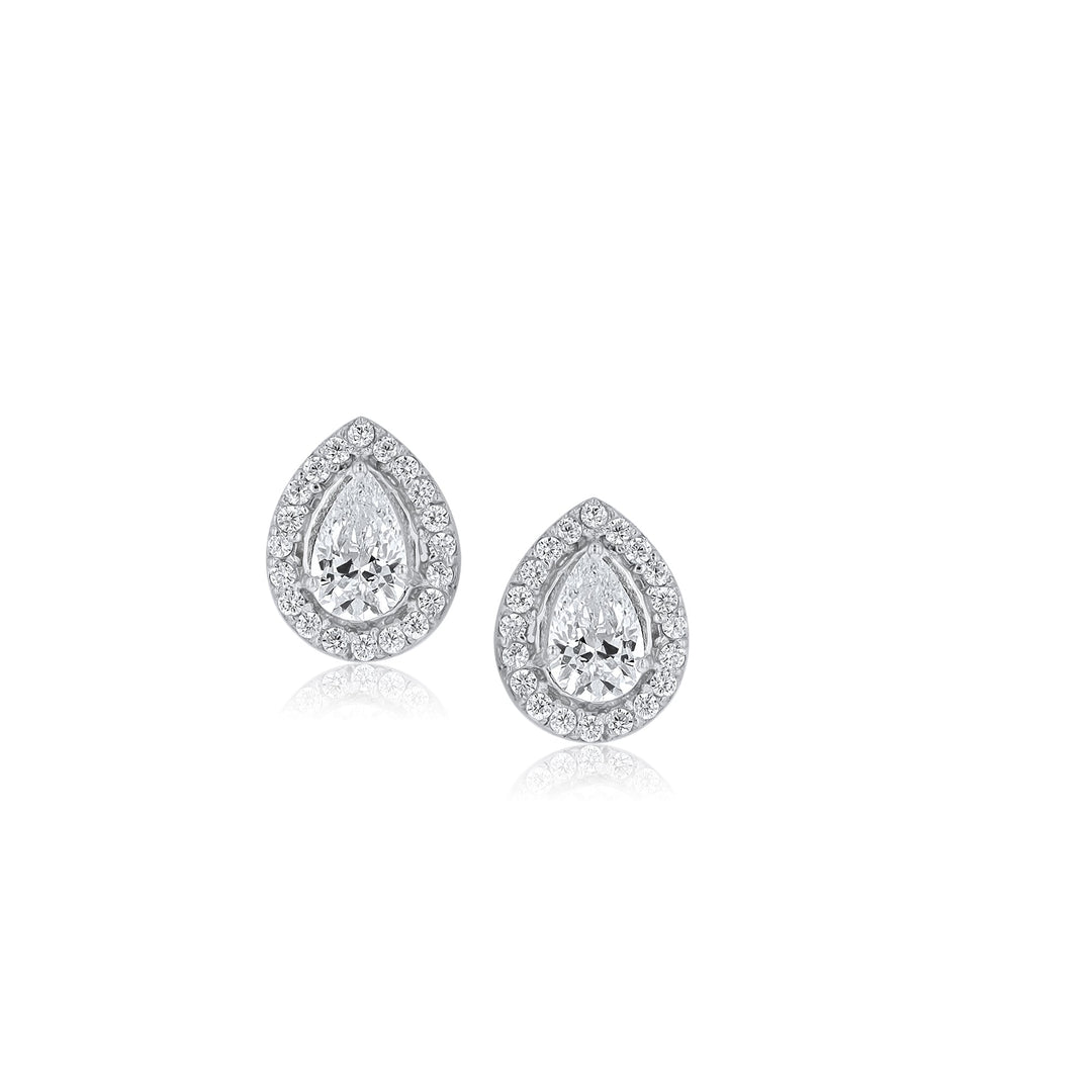 Rhea Crystal Sterling Silver Earrings - Ema Jewels