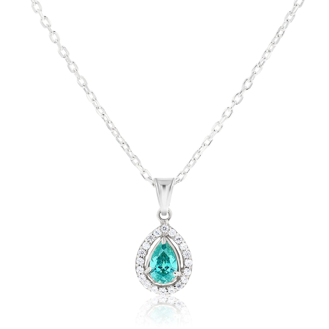 Rhea Light Azure Sterling Silver Necklace - Ema Jewels