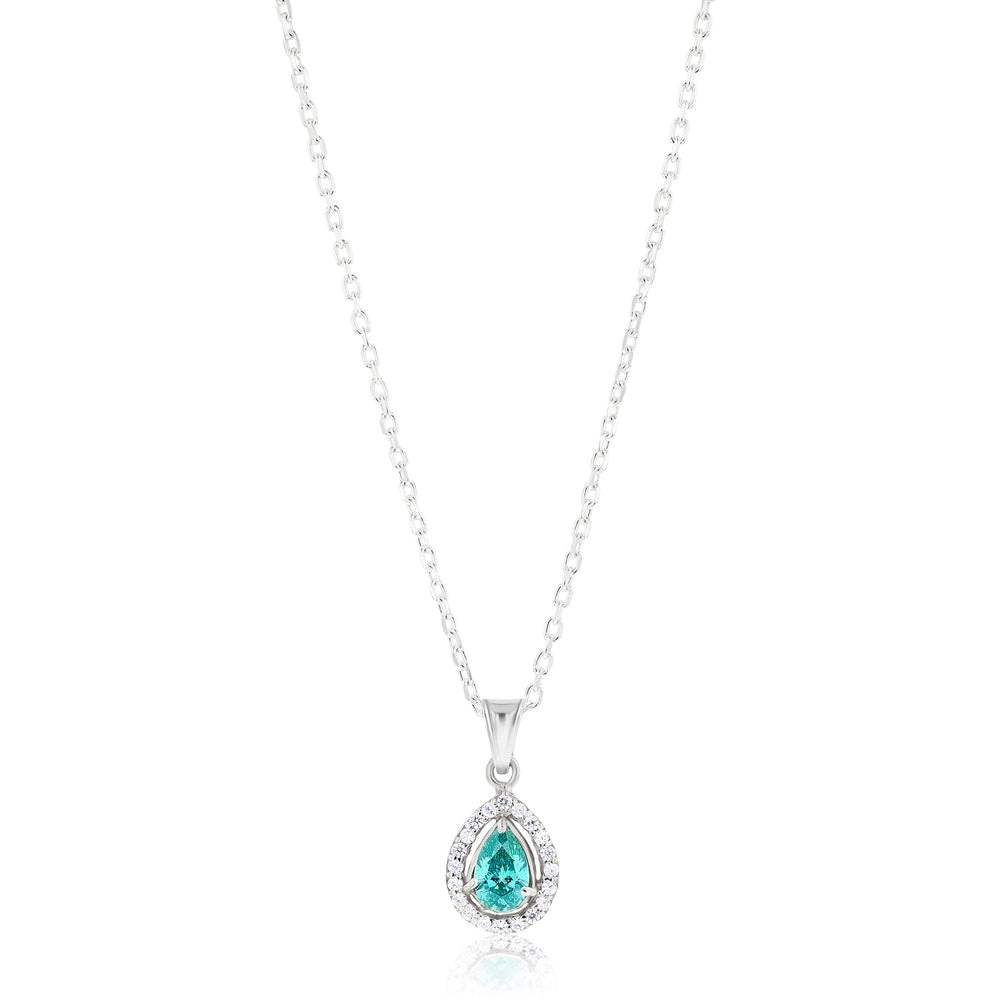 Rhea Light Azure Sterling Silver Necklace - Ema Jewels