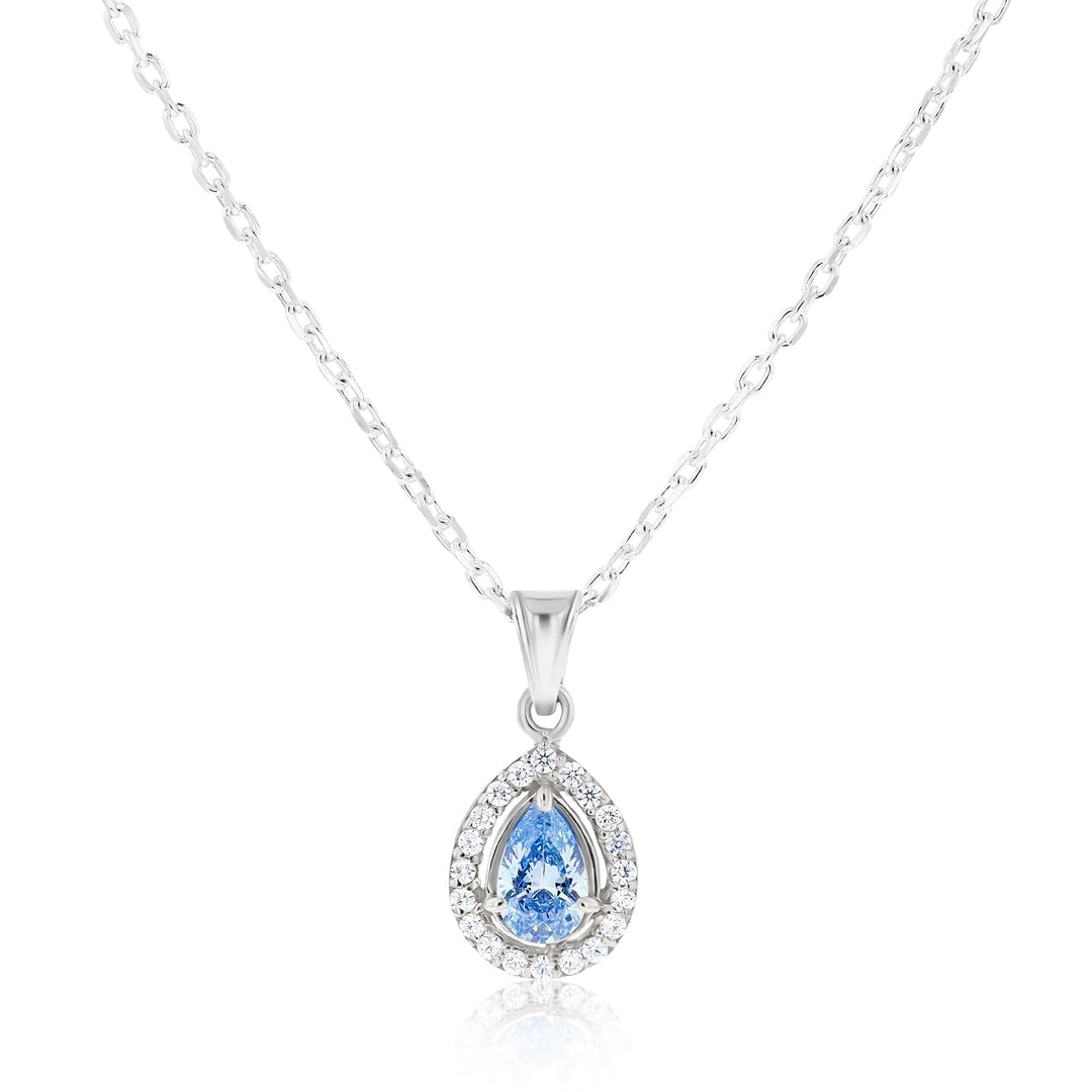 Rhea Light Sapphire Sterling Silver Necklace - Ema Jewels