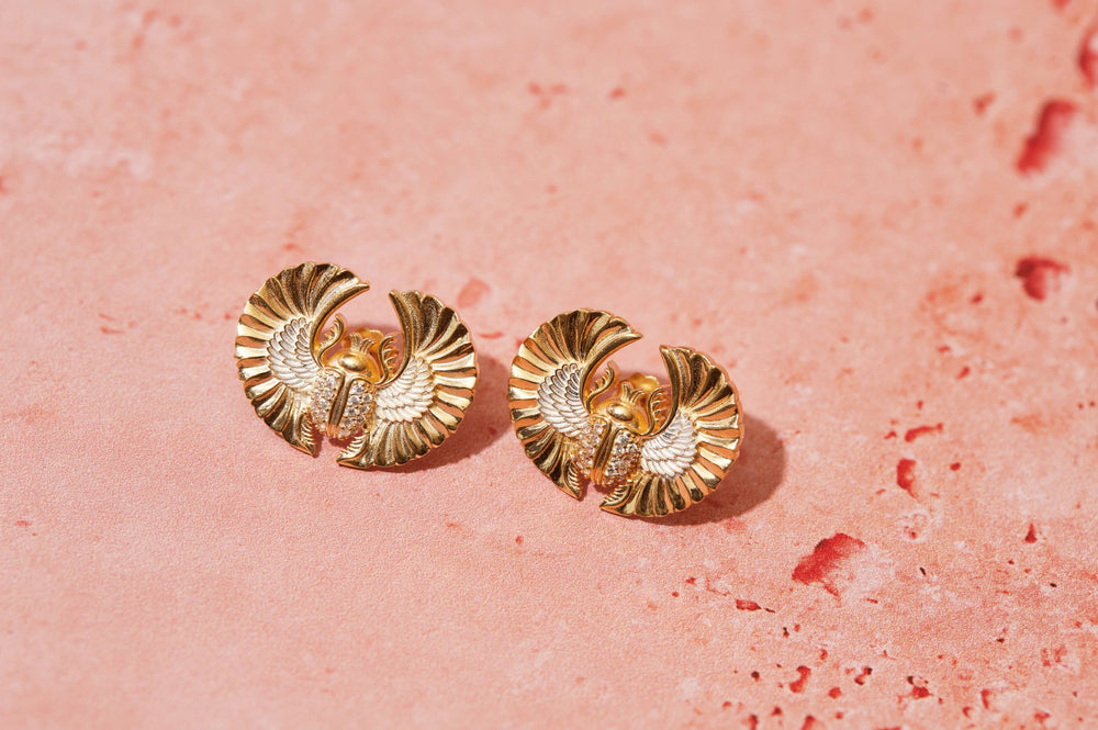 Scarab Earrings - Ema Jewels
