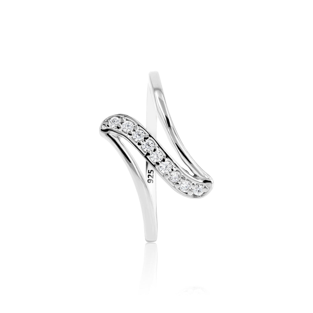 Zeus Crystal Sterling Silver Ring - Ema Jewels