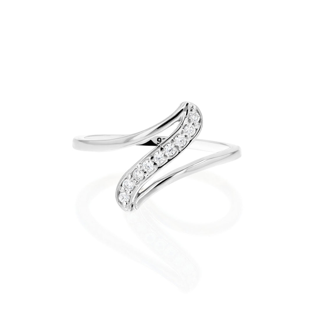 Zeus Crystal Sterling Silver Ring - Ema Jewels